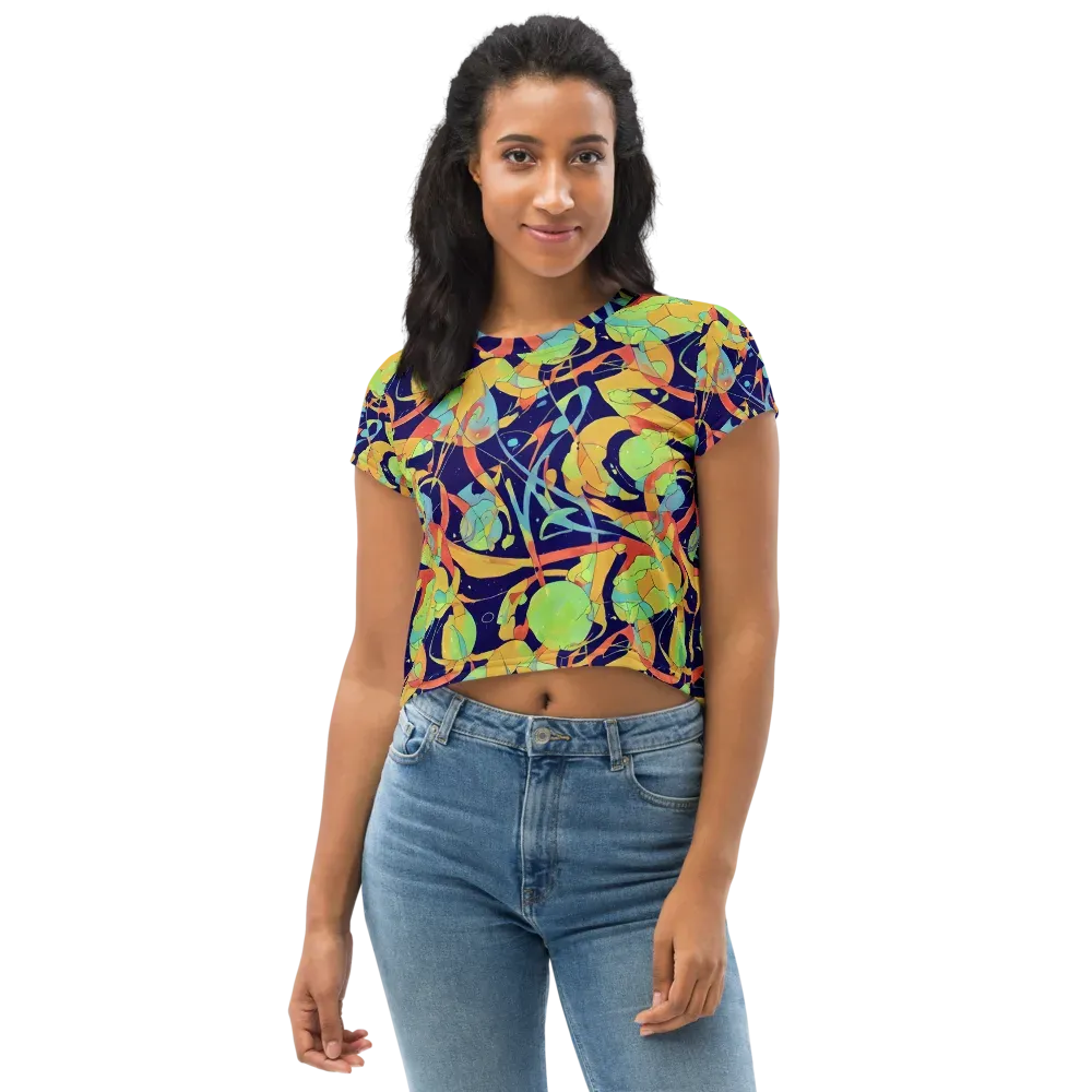 Solar Fronds on Crop Tee — Front