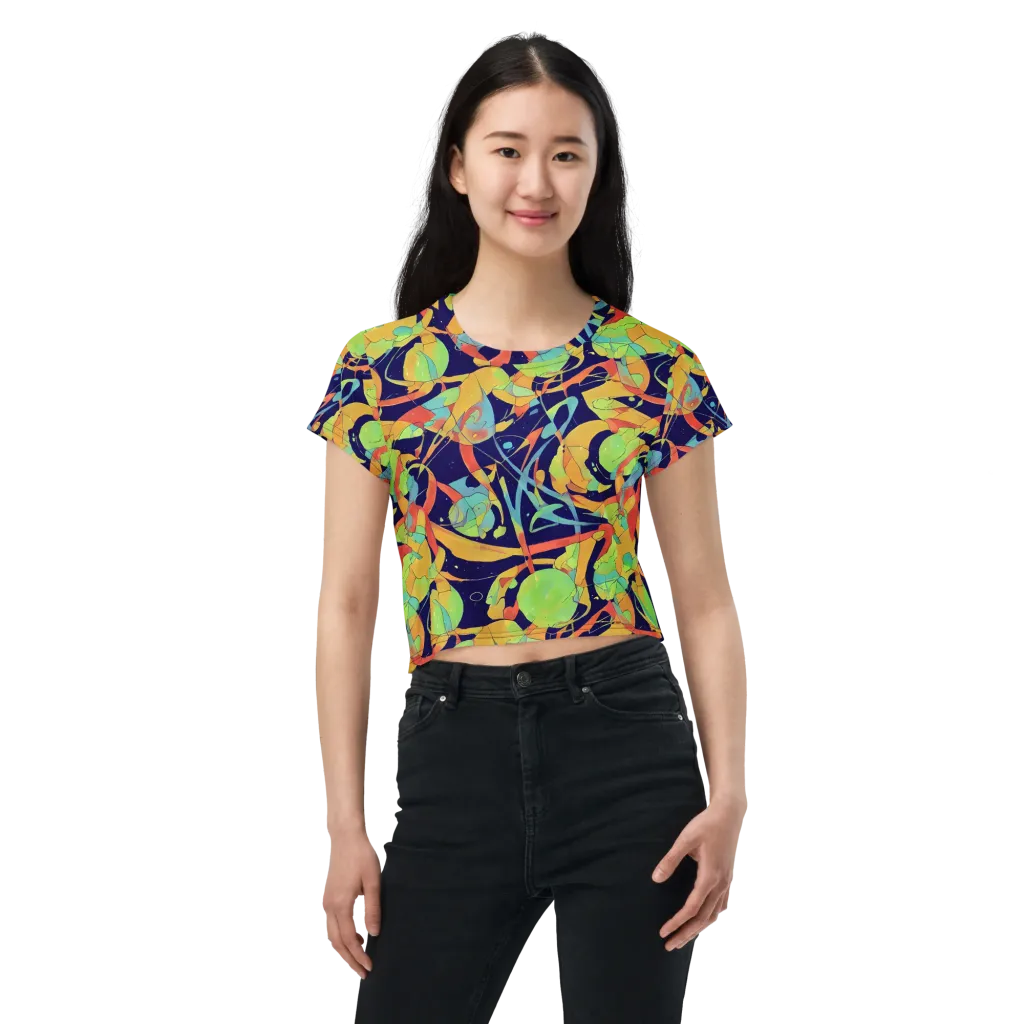 Solar Fronds on Crop Tee — Front