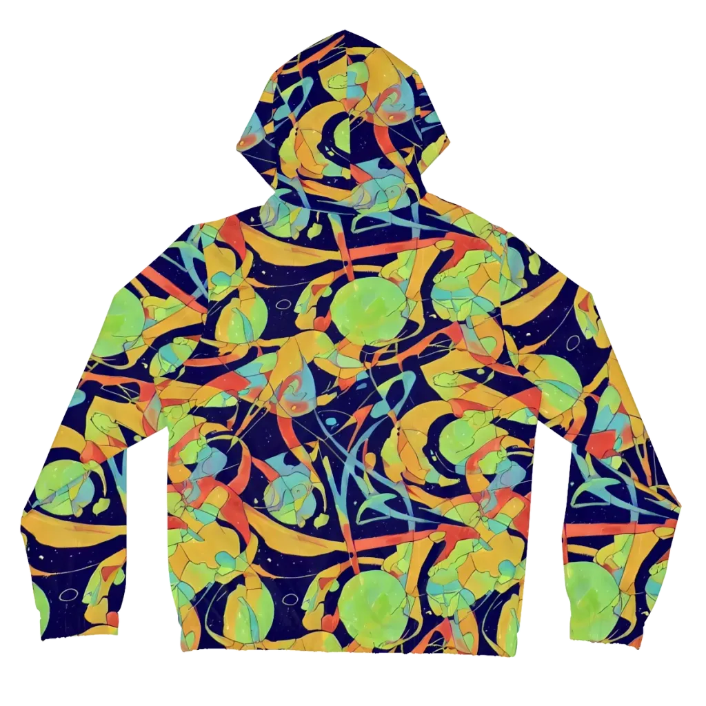 Solar Fronds on Women's Full-Zip Hoodie — Back