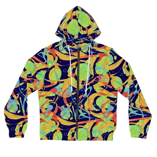 Solar Fronds on a Women's Full-Zip Hoodie