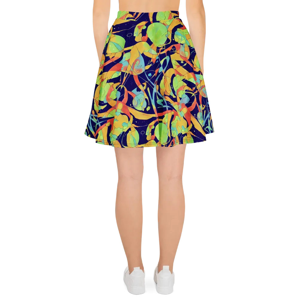 Solar Fronds on Skater Skirt — Back