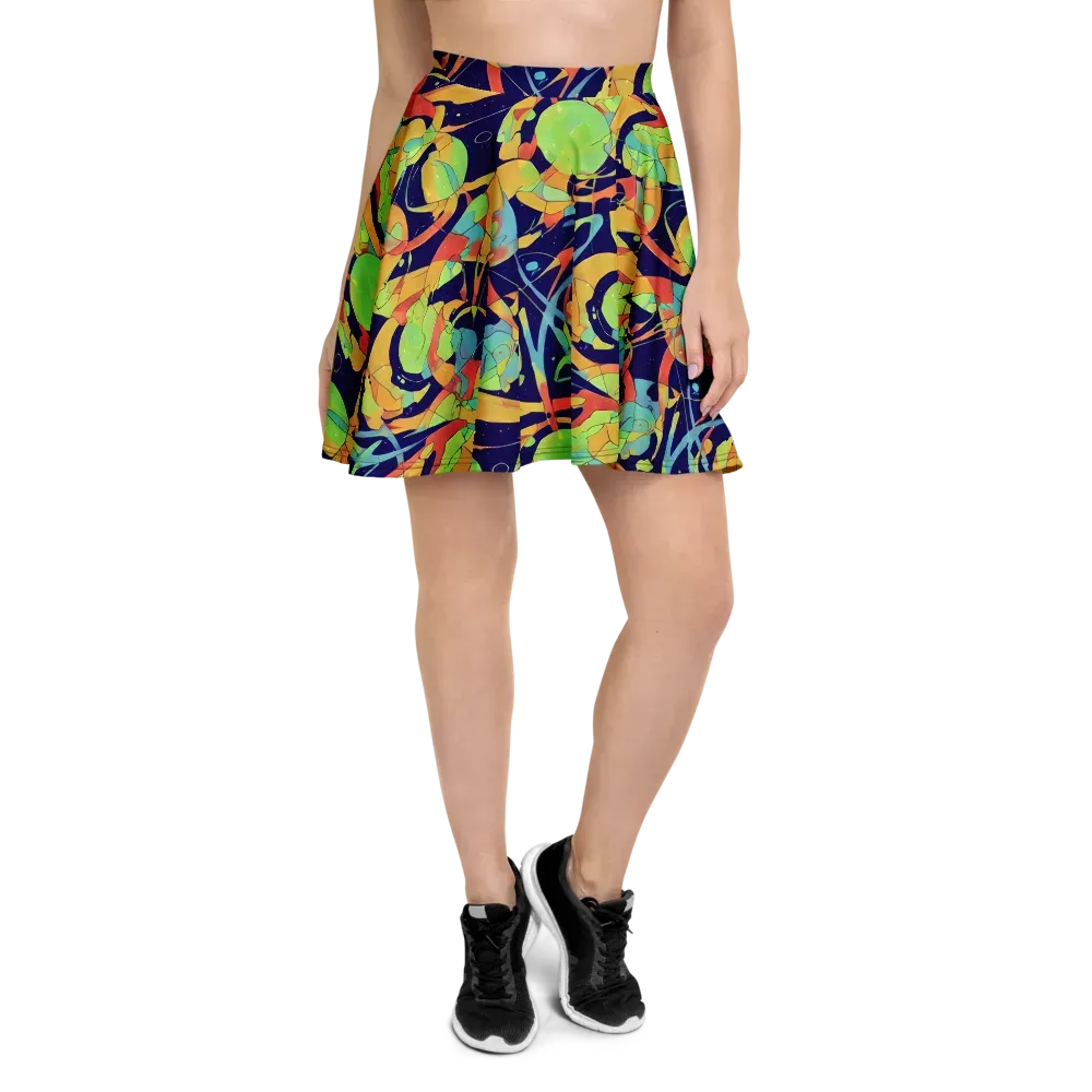 Solar Fronds on Skater Skirt — Front