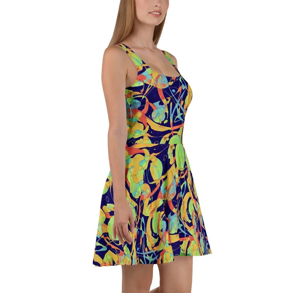 Solar Fronds on Skater Dress — Right