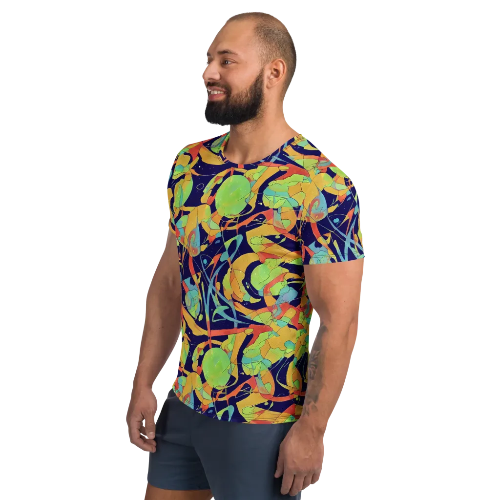 Solar Fronds on Men's Athletic T-Shirt — Left