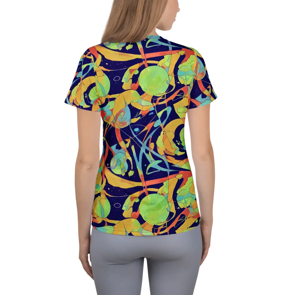 Solar Fronds on Women's Athletic T-Shirt — Back