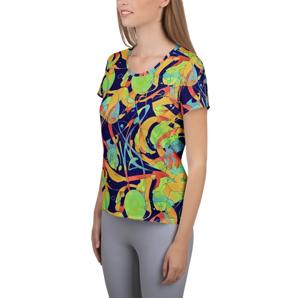Solar Fronds on Women's Athletic T-Shirt — Left
