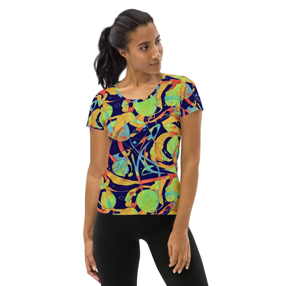 Solar Fronds on Women's Athletic T-Shirt — Front