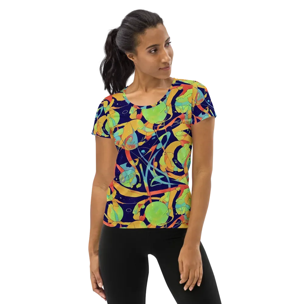 Solar Fronds on Women's Athletic T-Shirt — Front