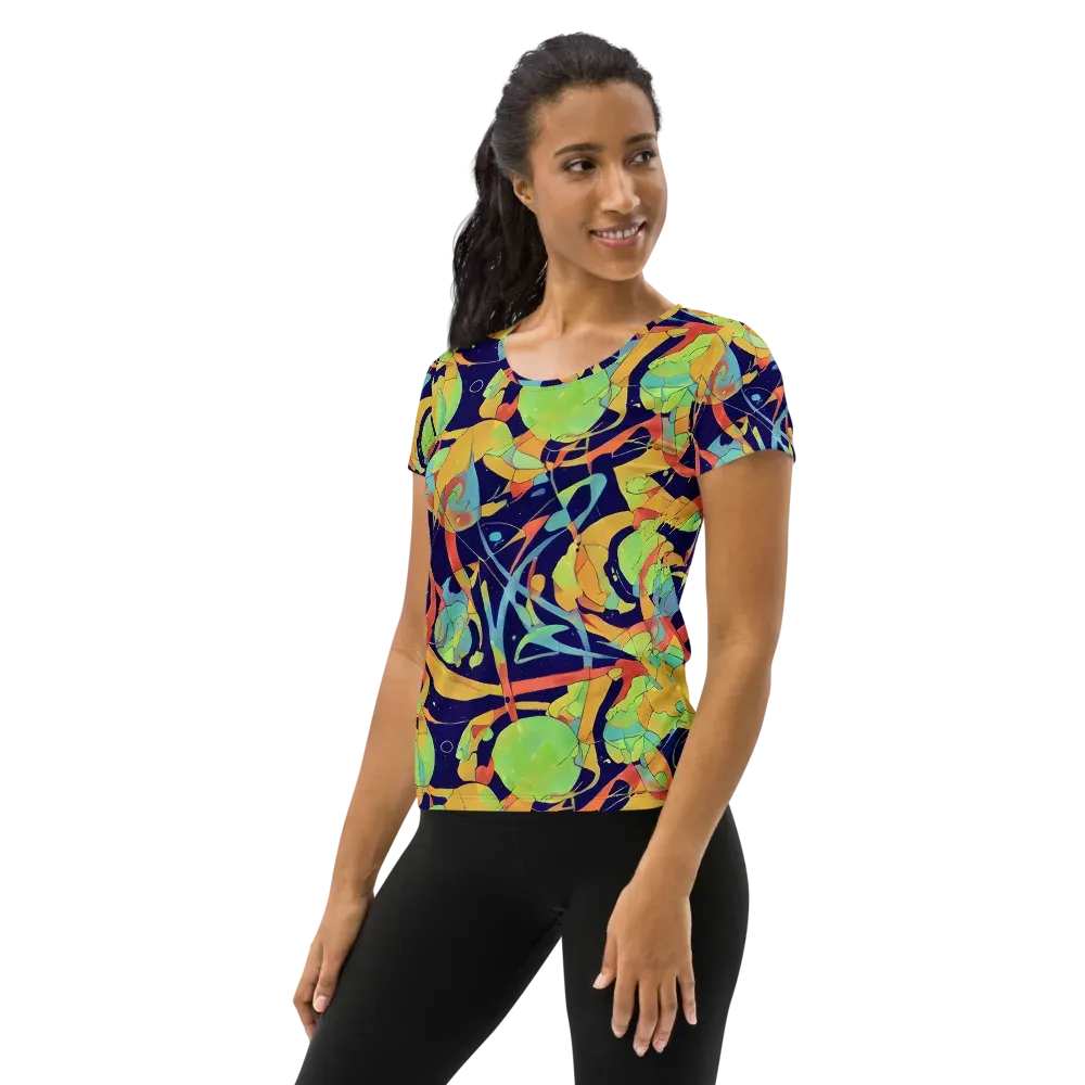 Solar Fronds on Women's Athletic T-Shirt — Left
