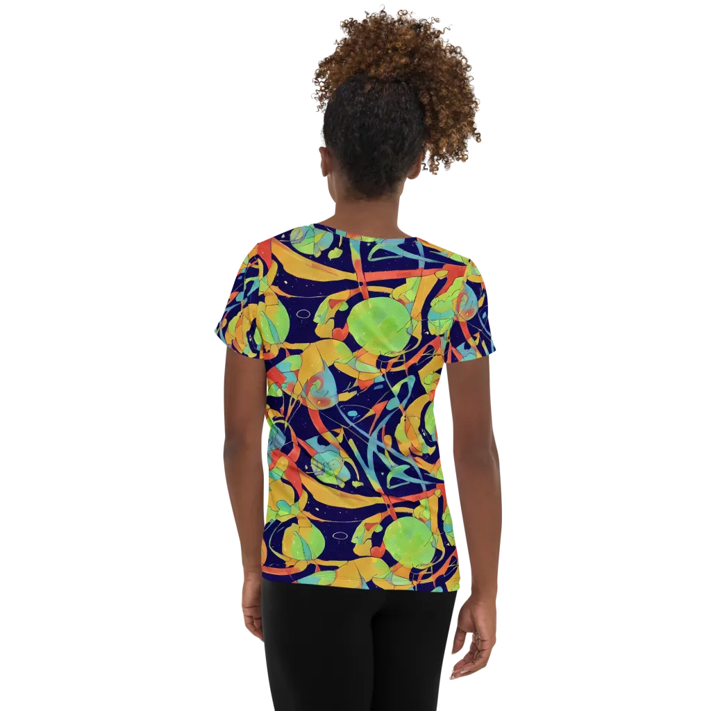 Solar Fronds on Women's Athletic T-Shirt — Back