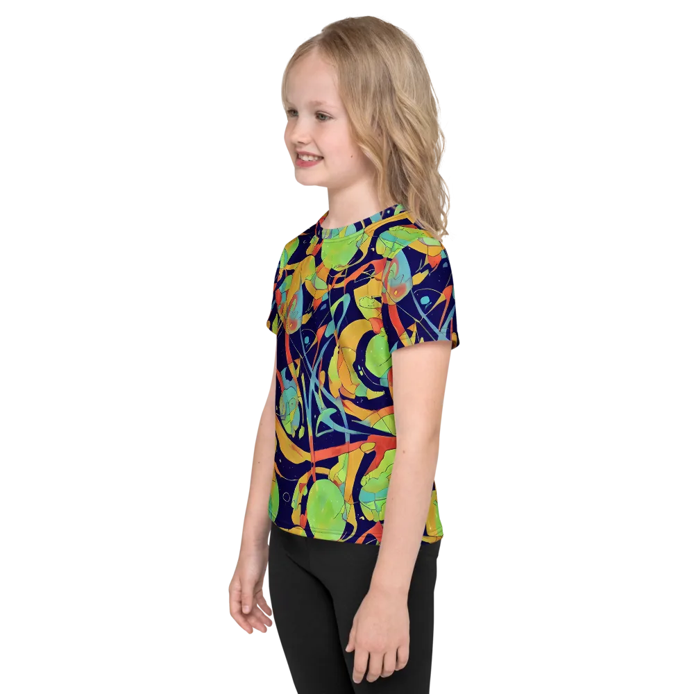 Solar Fronds on Kids Crew Neck T-Shirt — Left