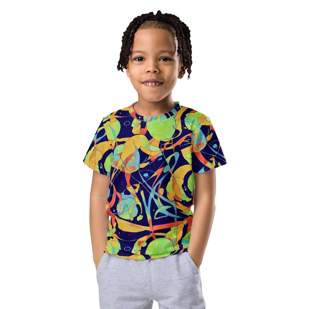 Solar Fronds on Kids Crew Neck T-Shirt — Front