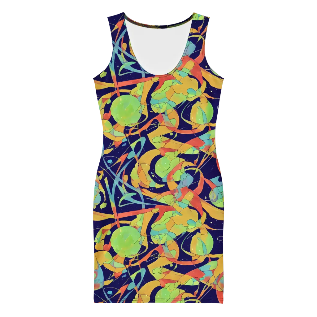 Solar Fronds on Bodycon Dress — Front