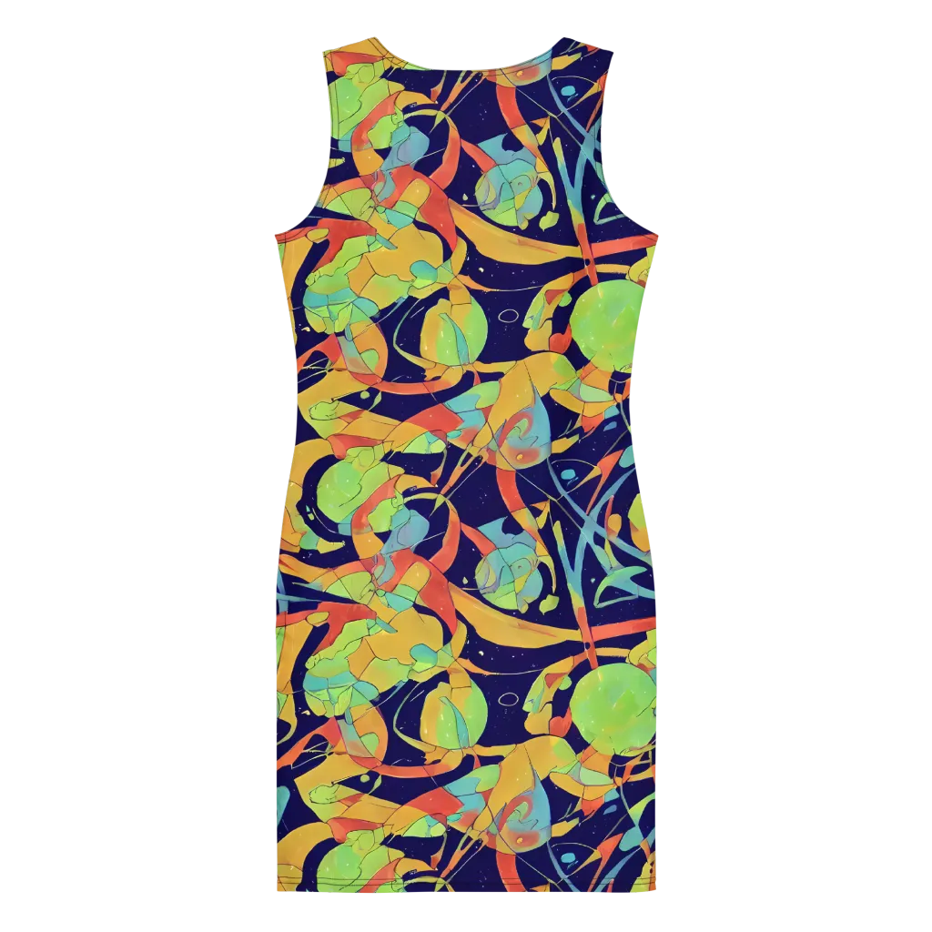 Solar Fronds on Bodycon Dress — Back