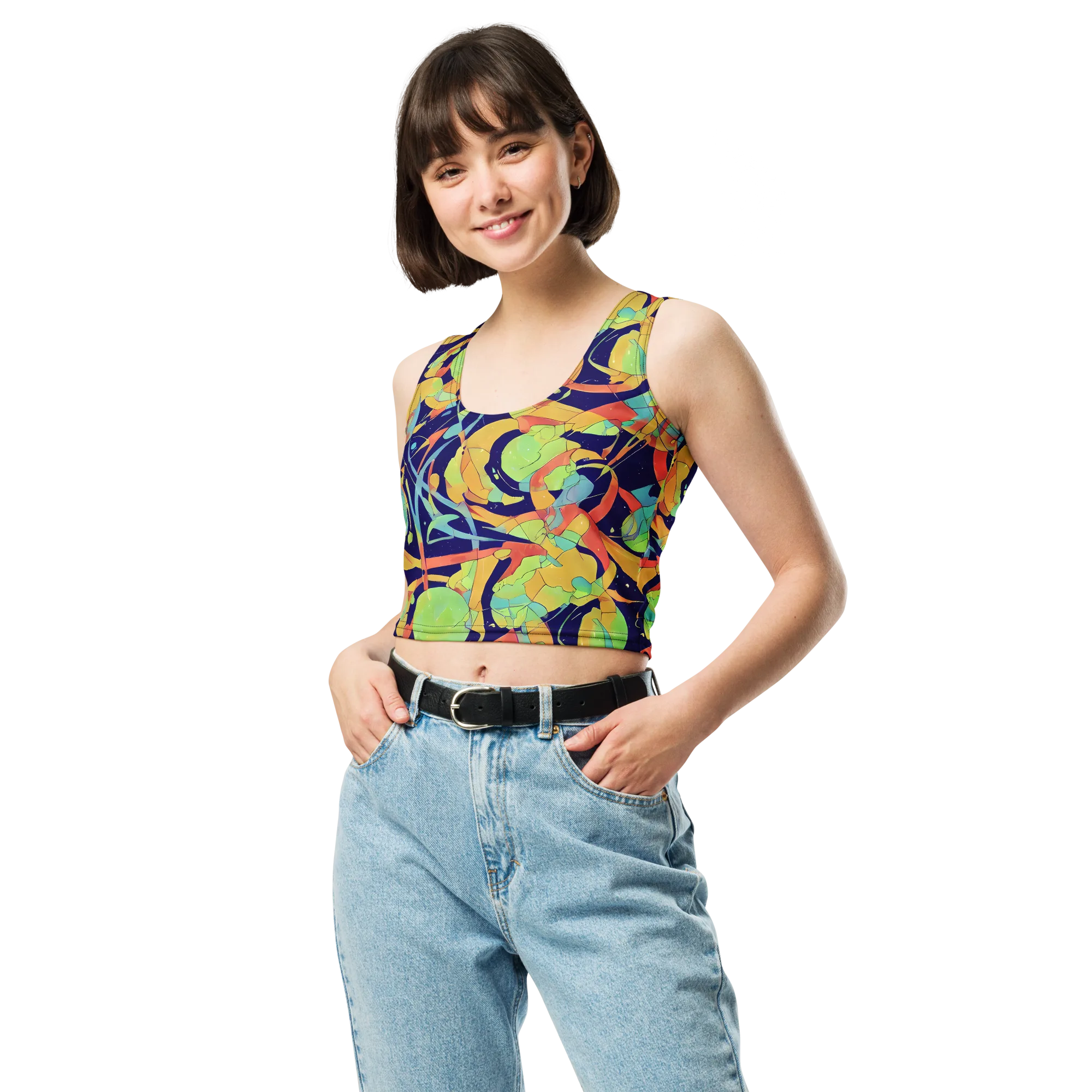 Solar Fronds on Crop Top — Front