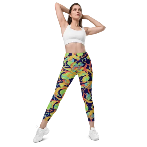 Solar Fronds on a Leggings with Pockets