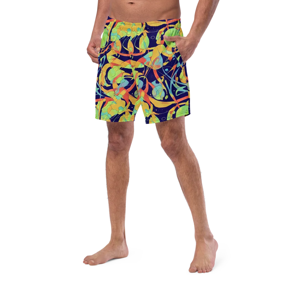 Solar Fronds on Swim Trunks — Left Front