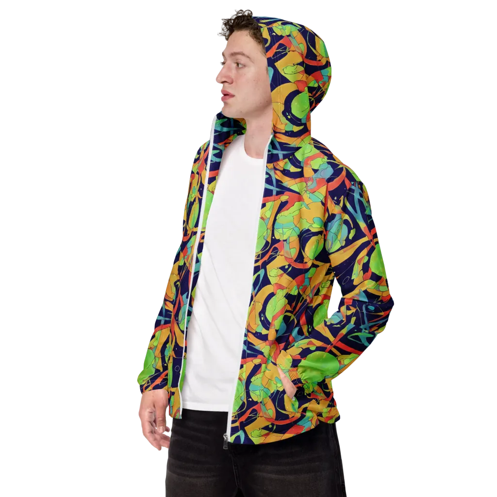 Solar Fronds on Men's Windbreaker — Left Front