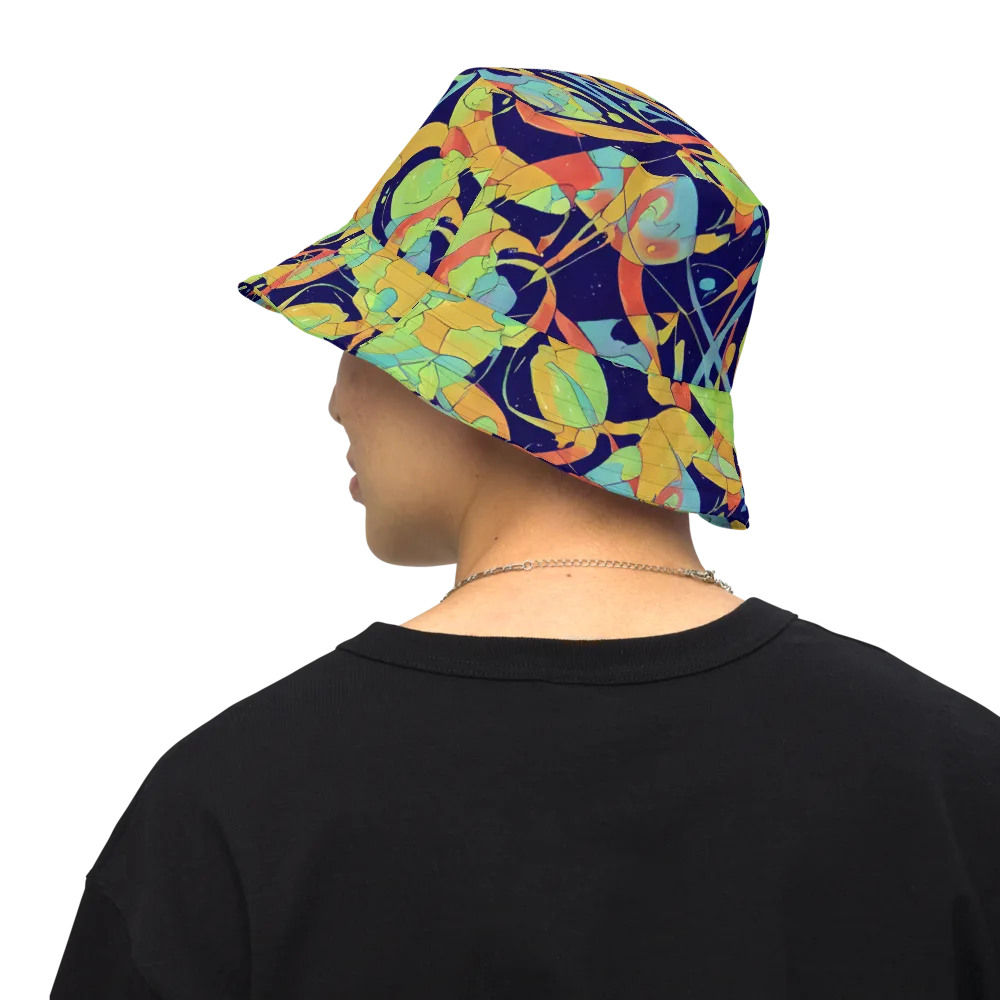 Solar Fronds on Reversible Bucket Hat — Back Inside