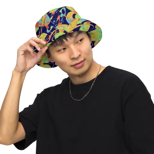 Solar Fronds on a Reversible Bucket Hat