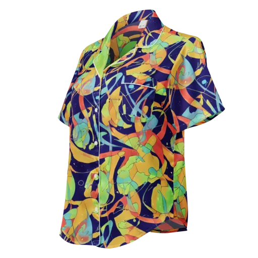 Solar Fronds on a Women's Short Sleeve Pajama Top