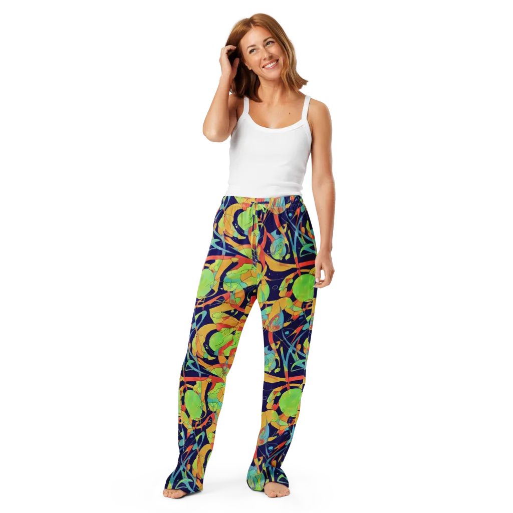 Solar Fronds on Women's Pajama Pants — Front
