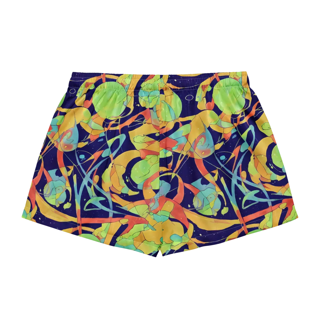 Solar Fronds on Women's Pajama Shorts — Back