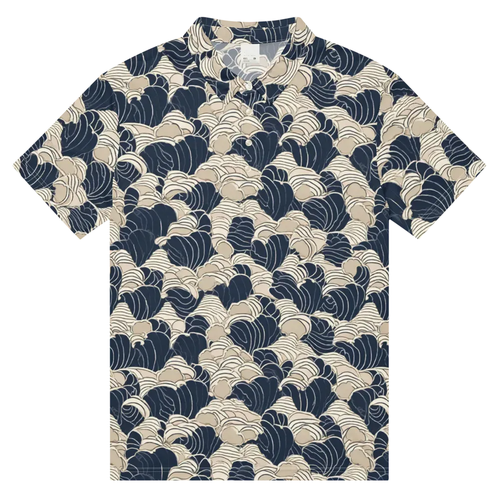 Midnight Conch on Men's Slim Fit Polo Shirt — Front