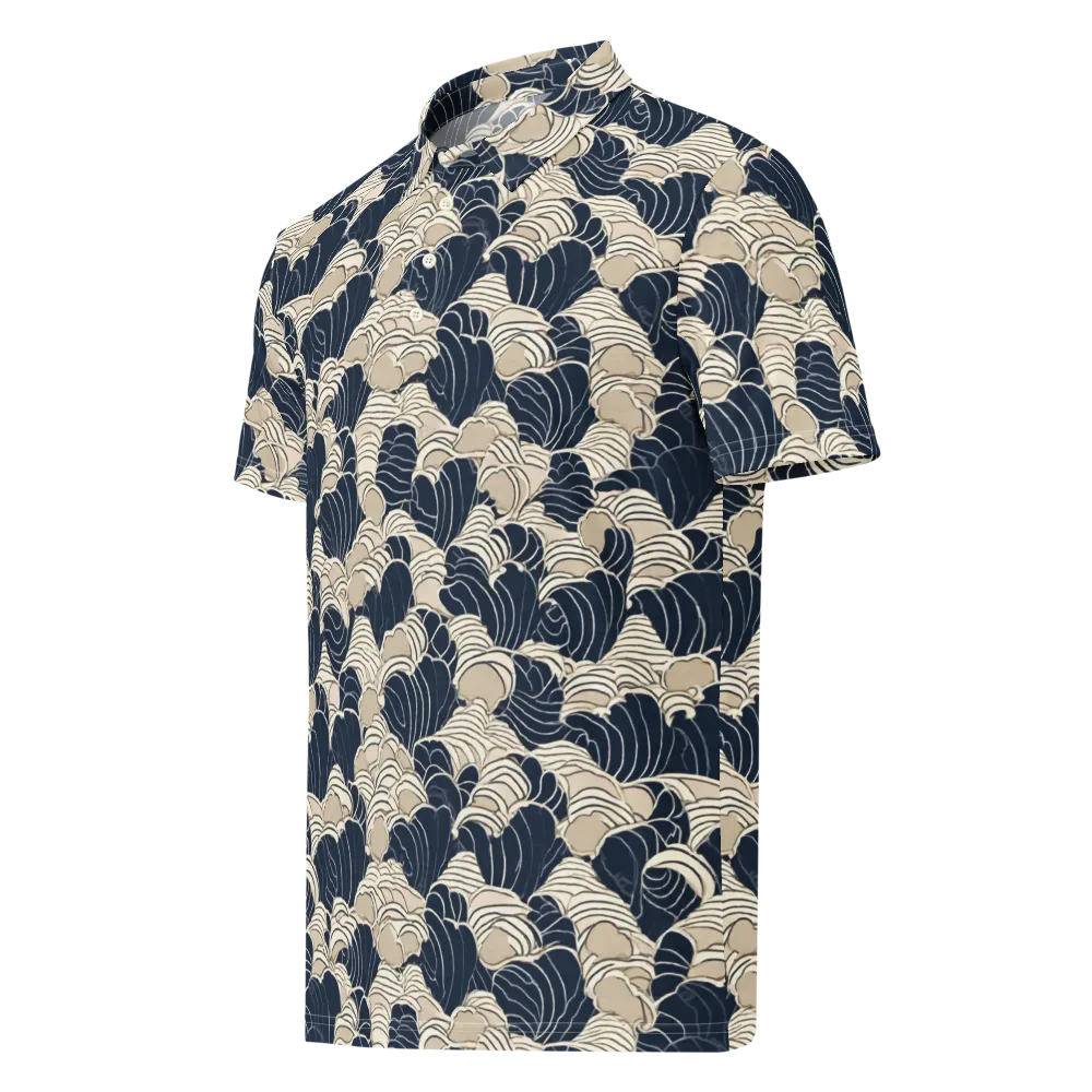 Midnight Conch on Men's Slim Fit Polo Shirt — Left Front