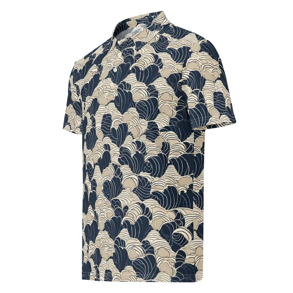 Midnight Conch on Men's Slim Fit Polo Shirt — Left Front