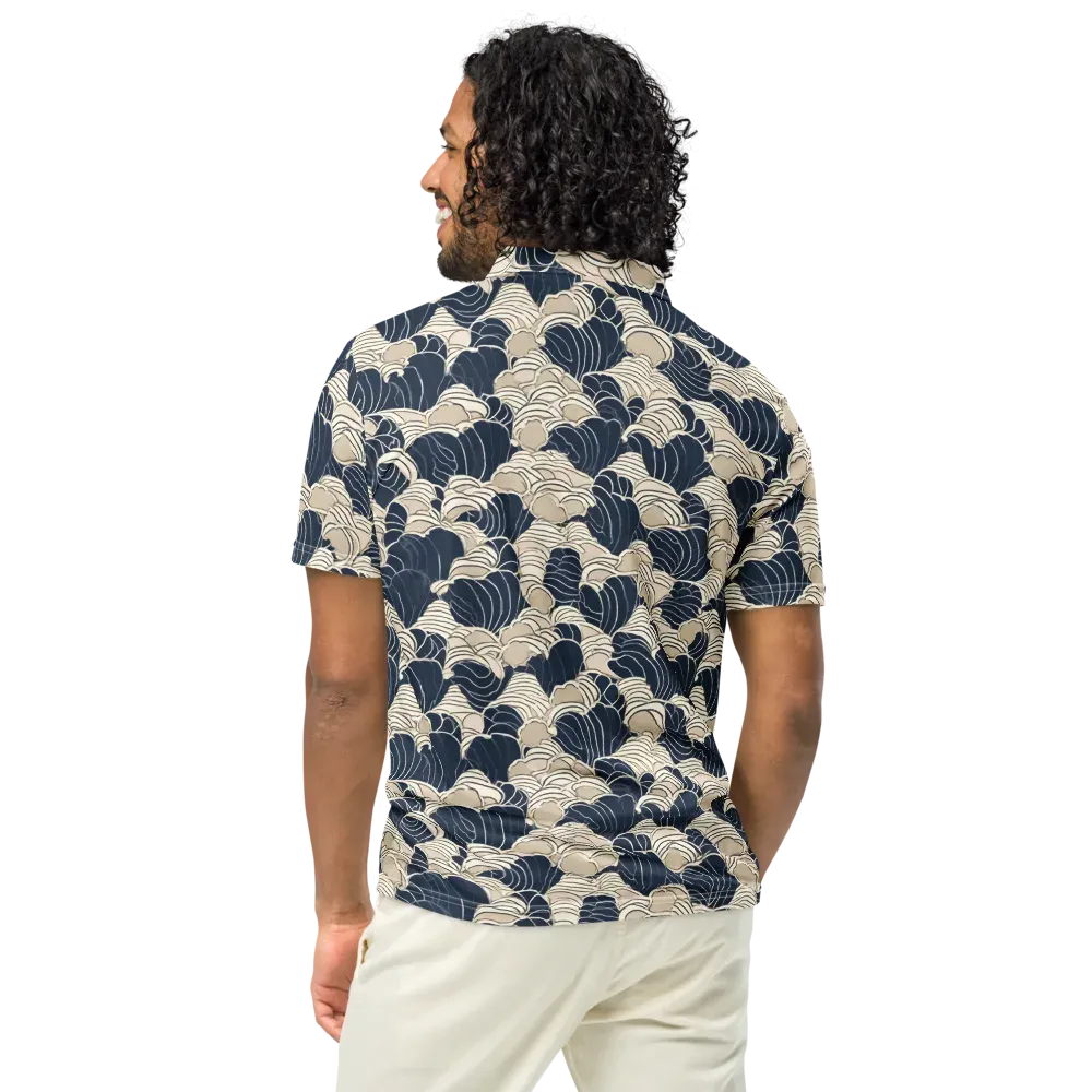 Midnight Conch on Men's Slim Fit Polo Shirt — Back