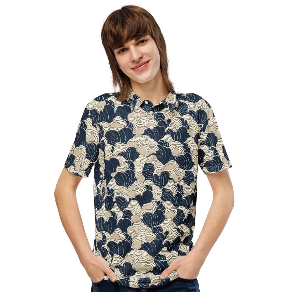 Midnight Conch on Men's Slim Fit Polo Shirt — Front