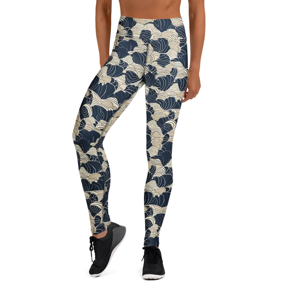 Midnight Conch on Yoga Leggings — Front