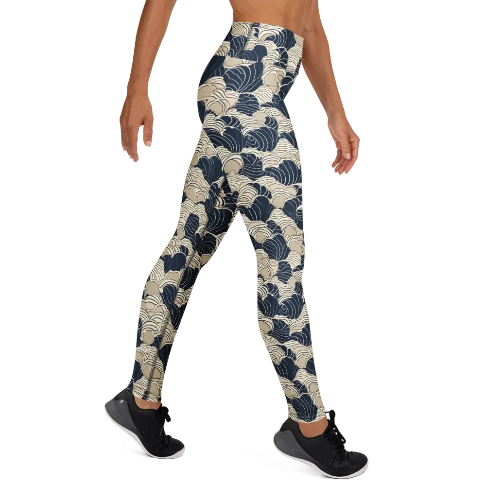 Midnight Conch on Yoga Leggings — Right