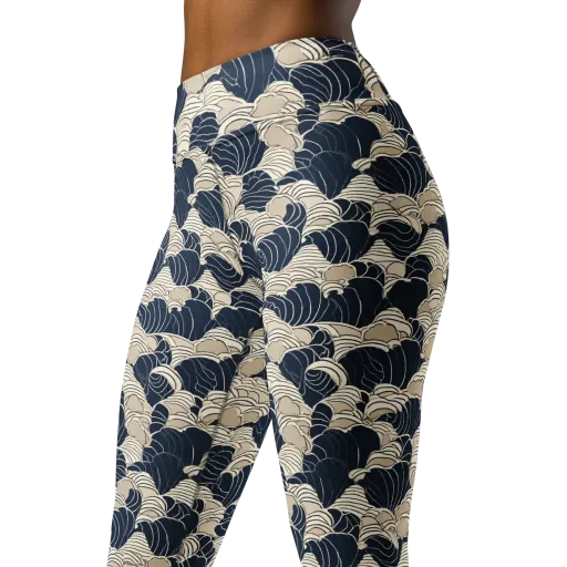 Midnight Conch on a Yoga Leggings