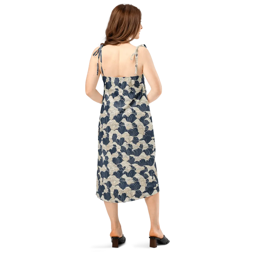 Midnight Conch on Slip Dress — Back