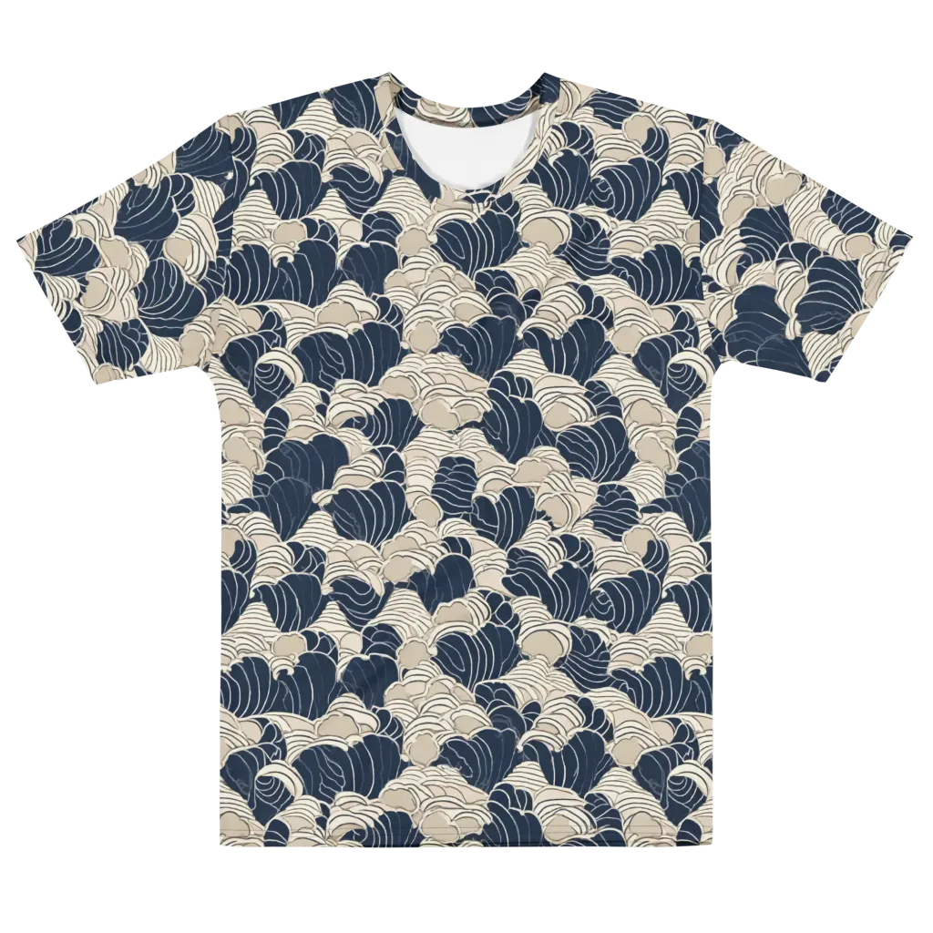 Midnight Conch on Men's Cotton Crew Neck T-Shirt — Front