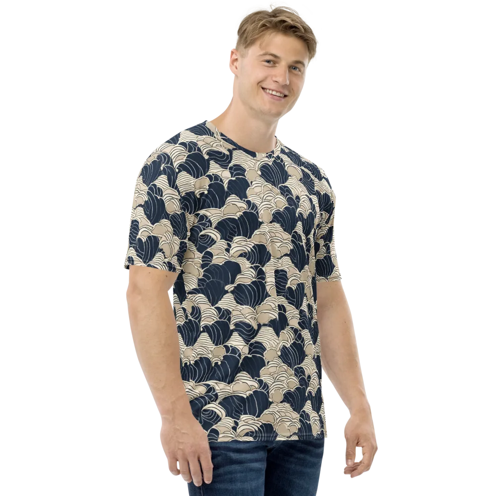 Midnight Conch on Men's Crew Neck T-Shirt — Right