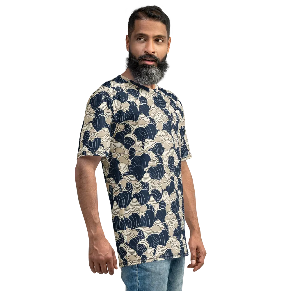 Midnight Conch on Men's Crew Neck T-Shirt — Right
