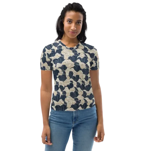 Midnight Conch on a Women's Crew Neck T-Shirt