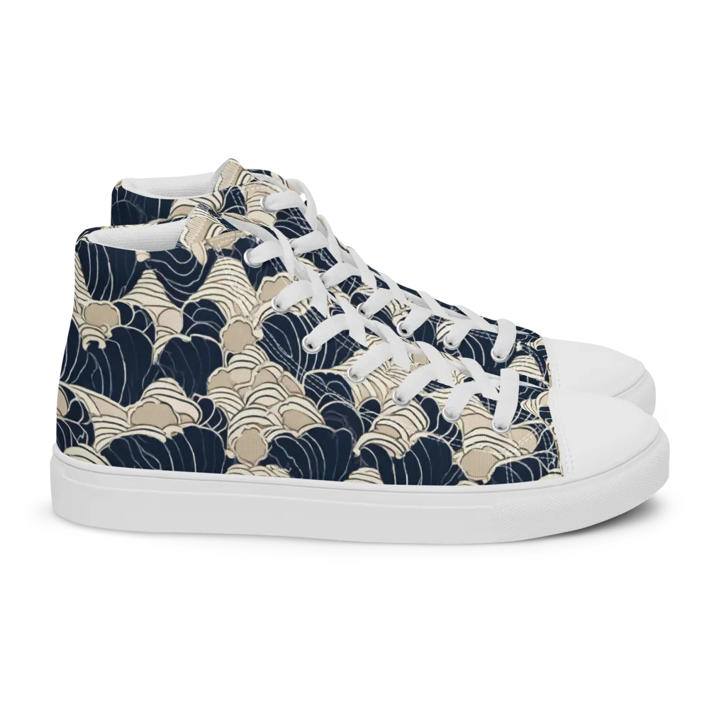 Midnight Conch on Women's High Top Canvas Shoes — Right