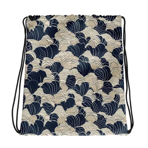 Midnight Conch on a Drawstring Bag
