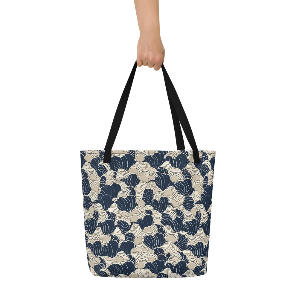 Midnight Conch on Large Tote Bag W/ Pocket — Front