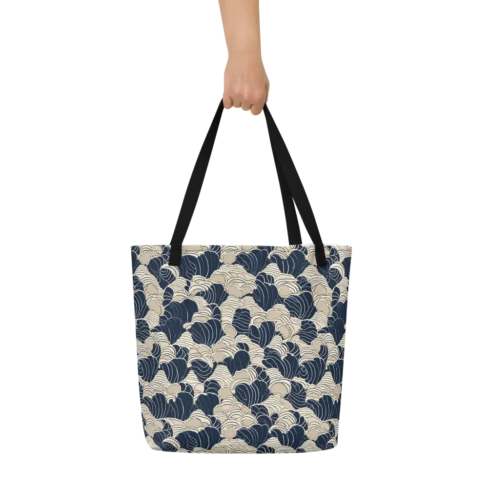 Midnight Conch on Large Tote Bag W/ Pocket — Front