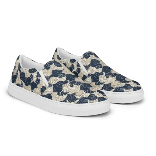 Midnight Conch on a Women's Slip-On Canvas Shoes