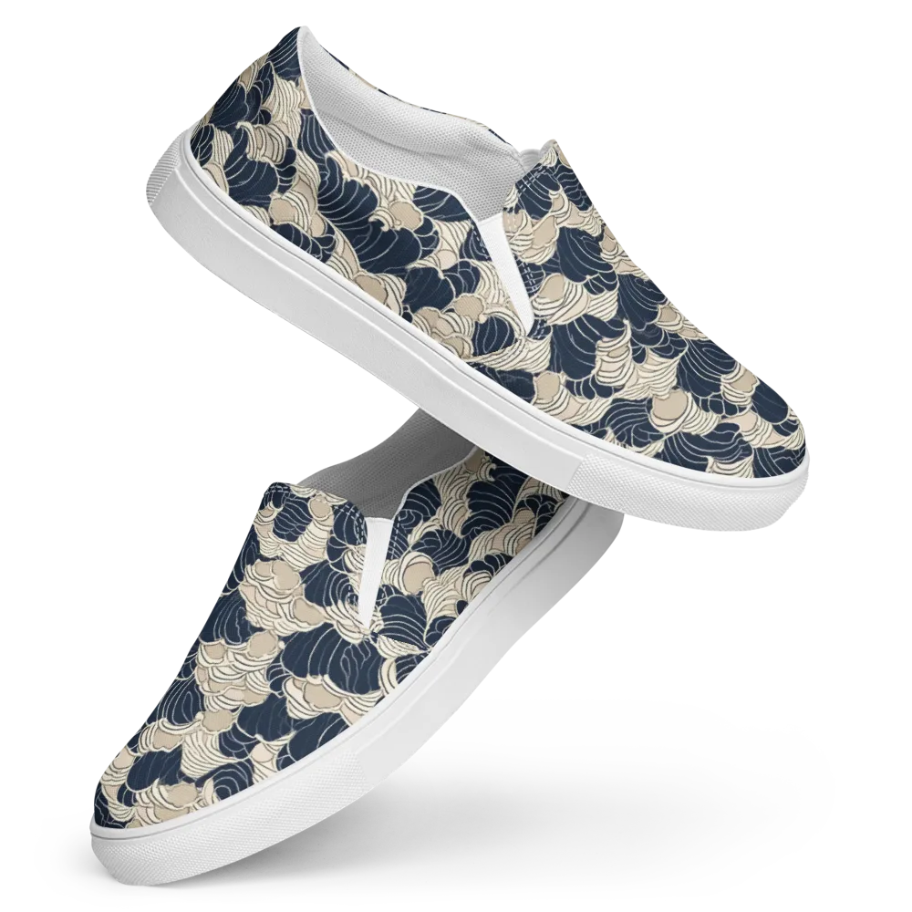 Midnight Conch on Women's Slip-On Canvas Shoes — Front
