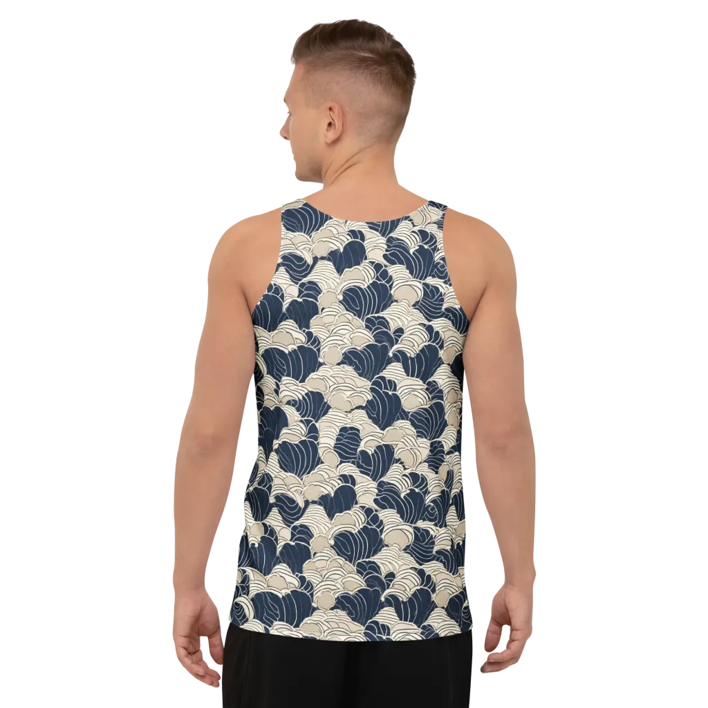 Midnight Conch on Men's Tank Top — Back