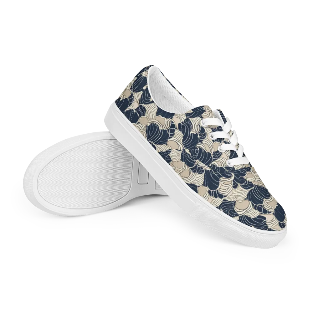 Midnight Conch on Men's Lace-Up Canvas Shoes — Right Front