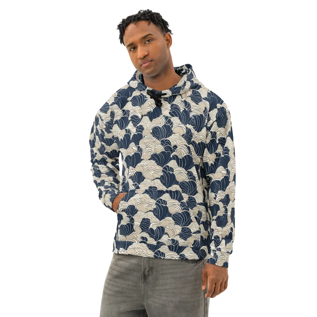 Midnight Conch on Cotton Hoodie — Left Front