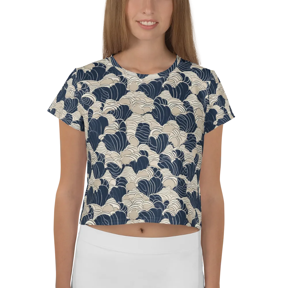 Midnight Conch on Crop Tee — Front